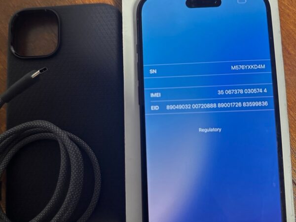 iPhone 15 Plus 128GB Black Titanium -Carrier Unlocked- Clean IMEI iCloud Off 7B63